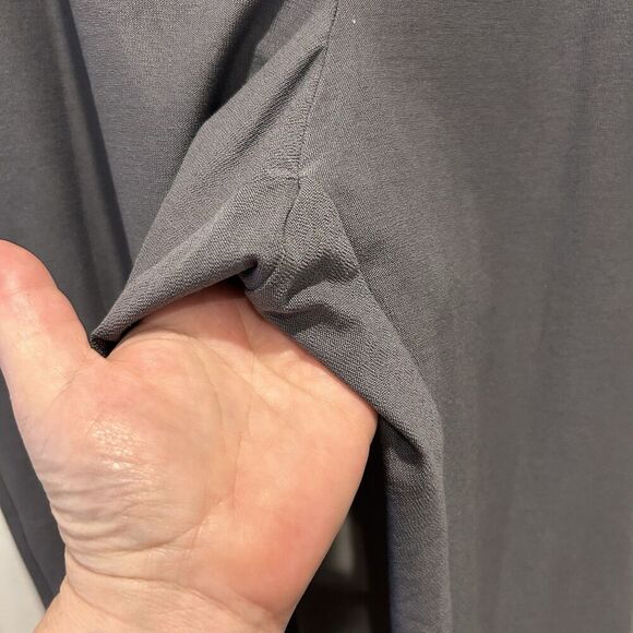 Eileen Fisher Pants 3X Plus Washable Stretch Crepe Slim Ankle Mid Rise Gray - Picture 6 of 8